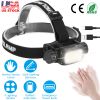 Rechargeable Motion Sensor Headlamp 9 Light Modes Hand Wave Headlight Phone Charging Torch Flashlight for Fishing Running Camping Hiking