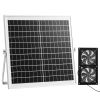 Solar Powered Fan, 15W Solar Panel with 2 Fans, Adjustable Solar Panel Angle, 2668 RPM High-Speed, Flexible Installation