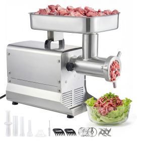 Commercial Meat Grinder, 13 Lbs/Min Capacity, #22 Electric Meat Mincer with 3 Plates, 3 Sausage Stuffing Tubes