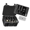 Hard Pistol Case, Heavy Duty Hard Gun Case with XPE Foam Lining, Waterproof Pistol Storage Box with Customizable Interior & Handle for Gun, Lenses