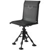 Hunting Chair, 360° Silent Swivel, Foldable Portable Blind Chair, Heavy-Duty Steel Frame Ground Stool Seat with Anti-Sink Swivel Feet