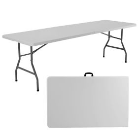 Heavy Duty Folding Table Indoor Outdoor, Portable Camping Table, White
