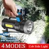 Rechargeable LED Flashlight USB Searchlight Spotlight Portable Super Bright Handheld Flashlight(Free shipping via DHL Ground/FedEx Ground; can't ship