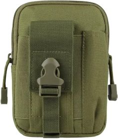 Outdoor Men Waist Pack Bag Pouch Waterproof Tactical Military Sport Hunting Belt Nylon Mobile Phone Bags Travel Tools(Army green)