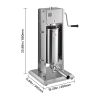 Manual Sausage Stuffer, 11 LBS / 5 L Vertical Meat Stuffer, Dual-Speed Sausage Casing Meat Filling Machine