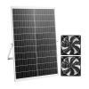 Solar Powered Fan, 30W Solar Panel with 2 Fans, Adjustable Solar Panel Angle, 2668 RPM High-Speed, Flexible Installation