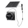 Solar Powered Fan, 25W Solar Panel with 220 CFM Airflow, Adjustable Panel Angle, 2030 RPM High-Speed, Flexible Install