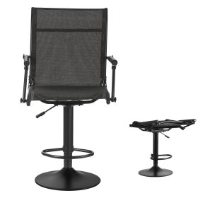 Hunting Chair, 360° Silent Swivel, Lightweight Blind Chair, Heavy-Duty Steel Frame Ground Stool Seat, with Padded Armrests, Height Adjustable
