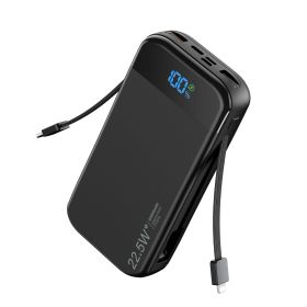 Portable Power Bank 32000mAh, with USB-C,Lightning Built in Cables Phone Power Bank Charger,PD Fast Charging Power Bank for Mobile