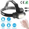 Rechargeable Motion Sensor Headlamp 9 Light Modes Hand Wave Headlight Phone Charging Torch Flashlight for Fishing Running Camping Hiking