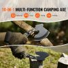 Hunting Knife and Hatchet Axe Combo Set with Sheath, Fixed Blade Tactical Knife and Camping Axe