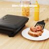 Portable Electric Grill with Non Stick Grill Plate, Drip Tray and Cord Storage, Electric BBQ Grill for Sausage, Hot Dogs, Vegetables