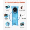 Hydration Backpack, Water Backpack with 3L TPU Water Bladder, Tactical Molle Hiking Hydration Pack with Storage for Men Women