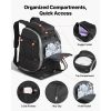 Ski Boot Bag, 65L, Snowboard Boots Travel Backpack for Men Women, with Waterproof Exterior & Bottom, Durable 1680D Oxford, Bag for Skis, Snowboard