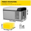 12 Volt Refrigerator 10 Qt, Portable Mini Freezer -4 to 68 F with APP Control Car Compressor Fridge Cooler 12V/24V DC and 110-220V AC For Camping