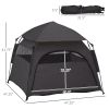 Pop Up Dog Tent for Extra Large and Large Dogs with Carry Bag, for Beach, Backyard, Home, Dark Gray