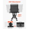Hunting Chair, 360° Silent Swivel, Foldable Portable Blind Chair, Heavy-Duty Steel Frame Ground Stool Seat,with Armrests, Anti-Sink Feet