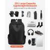 Lightweight Backpack, 26 L Travel Hiking Backpack, Water-Resistant Backpacks with USB Charging Port and Anti-Theft Pocket, Fits 15.6 in Laptop