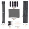 10x10 FT Pop Up Canopy Tent with Slant Legs and Carrying Bag, Easy Setup Outdoor Shelter for Patio, Garden, Beach, Gray