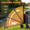 Collapsible Foldable Wagon Cart with Wheels - 220LBS Heavy Duty Folding Wagon Carts