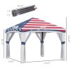 10' x 10' Pop Up Canopy Tent with Netting, Instant Tents for Parties, Height Adjustable, with Wheeled Carry Bag and 4 Sand Bags for Outdoor, Garden