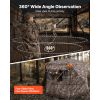Hunting Blind, 4-5 Person See Through Ground Blinds with Carrying Bag, 360 Degree Portable Camouflage Tent