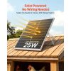 Solar Powered Fan, 25W Solar Panel with 4 Fans, Adjustable Solar Panel Angle, 2668 RPM High-Speed, Flexible Installation