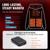 Heated Hoodie, Unisex Heated Sweatshirt with Battery Pack 7.4V, Electric Jacket with 5 Heating Zones for Men & Women