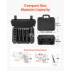 Hard Pistol Case, Heavy Duty Hard Gun Case with XPE Foam Lining, Waterproof Pistol Storage Box with Customizable Interior & Handle for Gun, Lenses