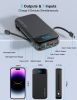 Portable Power Bank 32000mAh, with USB-C,Lightning Built in Cables Phone Power Bank Charger,PD Fast Charging Power Bank for Mobile
