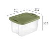 (2 pack) 40 Quart , Plastic Storage Bin, Full-Grip Handles, Green