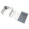 HAWOK Folding Outdoor Stove Stainless Steel with Stainless Steel Grill and Carrying Bag, 8.7"D x 8"W x 4.7"H