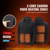 Heated Hoodie, Unisex Heated Sweatshirt with Battery Pack 7.4V, Electric Jacket with 5 Heating Zones for Men & Women