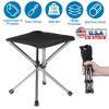 Foldable Camping Stool Retractable Portable Folding Chair Easy Setup Lightweight Backpacking Stool Carry Bag Fishing Camping Hiking BBQ