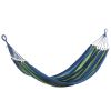 Double Hammock 2 Person Canvas Hanging Hammock Swing Bed with Carrying Bag Hold 330LBS for Camping Travel Beach