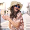 Ladies Summer Sun Hats Women Wide Brim Straw Floppy Panama Cap Roll up Beach Hat Packable Summer Cap For Women