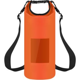Floating Waterproof Dry Bag Floating Dry Sacks with Observable Window 5L Roll Top Lightweight Dry Storage Bag for Kayaking Rafting Boating Swimming Ca (Option: 5L_Orange)