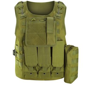 Adults Tactical Vest Military Airsoft Paintball Vest Camouflage Combat Vest for Hunting Army Fans CS War Game (Option: GRN)