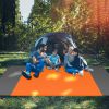 108x96.46in Sand Proof Picnic Blanket Water Resistant Foldable Camping Beach Mat w/ 4 Anchors 1 Carry Bag For 4-6 People