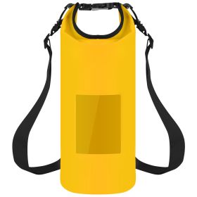 Floating Waterproof Dry Bag Floating Dry Sacks with Observable Window 5L Roll Top Lightweight Dry Storage Bag for Kayaking Rafting Boating Swimming Ca (Option: 5L_Yellow)
