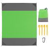 82.6x78.7in Sand Proof Picnic Blanket Water Resistant Foldable Camping Beach Mat w/ 4 Anchors 1 Carry Bag For 2-3 People