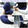 U-Shaped Travel Pillow Neck Pillow with Cap Cervical Pillow Support Relax Relief Neck Pain for Office Home Sleeping