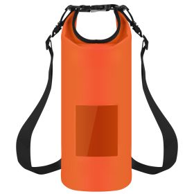Floating Waterproof Dry Bag Floating Dry Sacks with Observable Window 20L Roll Top Lightweight Dry Storage Bag for Kayaking Rafting Boating Swimming C (Option: 20L_Orange)