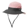 Women Summer Sun Bucket Hats Foldable UV Protection Cotton Cap Wide Brim Floppy Cap Packable Ponytail Mesh Travel Hat For Beach Fishing Camping Travel