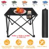 1Pc Foldable Camping Table Portable Picnic Table Lightweight Travel Desk with 2 Cup Holders Carrying Bag