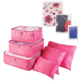 9Pcs Clothes Storage Bags Water-Resistant Travel Luggage Organizer Clothing Packing Cubes for Blouse Hosiery Stocking Underwear (Option: HotPink)