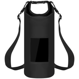 Floating Waterproof Dry Bag Floating Dry Sacks with Observable Window 5L Roll Top Lightweight Dry Storage Bag for Kayaking Rafting Boating Swimming Ca (Option: 5L_Black)