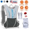 Sport Hydration Vest Running Backpack with 15oz 50oz Water Bladder Adjustable Strap Storage Bag for Trail Running Marathon Race Hiking