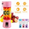 Portable Juicer Blender USB Rechargeable Juicer Cup Fruit Baby Food Mixing Machine w/ 6 Blades Powerful Motor
