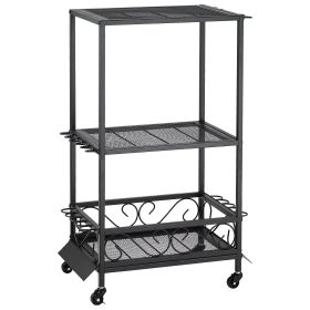 VEVOR Fishing Rod Holder. Mobile Fishing Pole Rack Cart with Wheels, Fish Gear Equipment Organizer for Garage Home Indoor Use (size: 10-Rods)